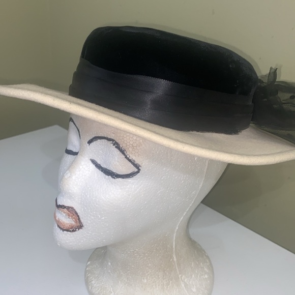 Cute Ivory Wool Church Dress Hat by Plaza Suite main image 6